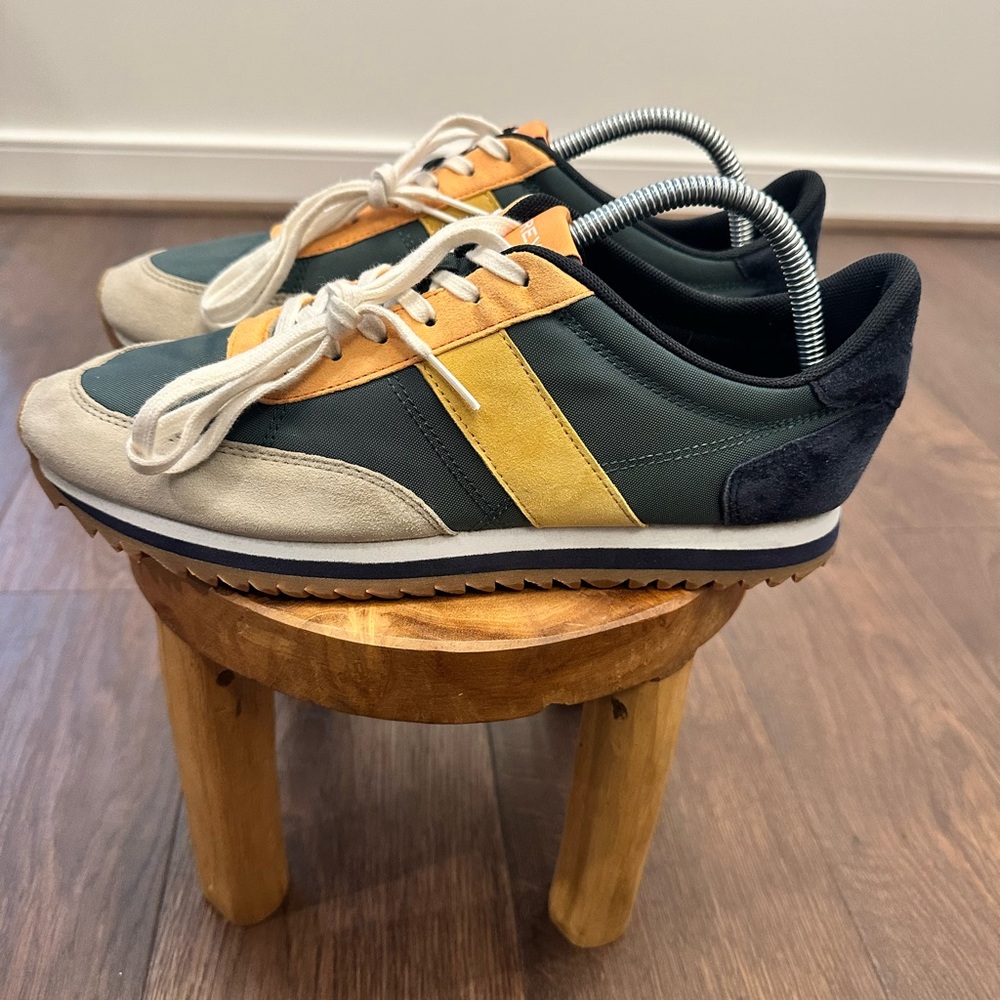 J. CREW Women’s TRAINERS Sneakers COLOR-BLOCK PISTACHIO CANTALOUPE, Size 9